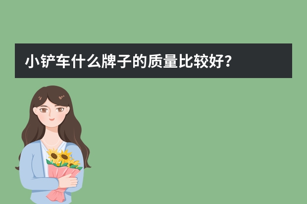 小铲车什么牌子的质量比较好？