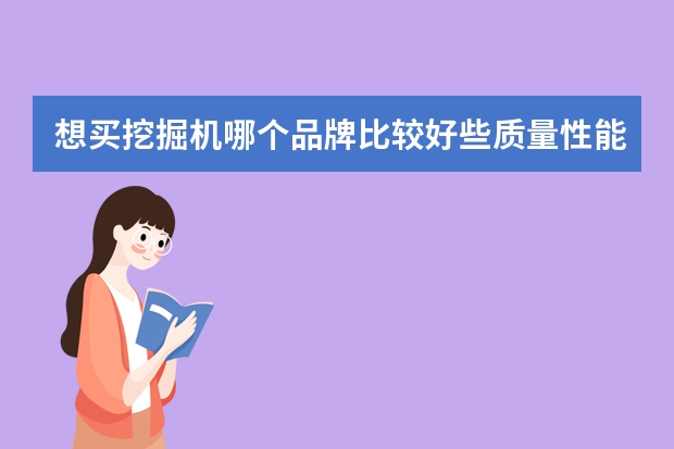 想买挖掘机哪个品牌比较好些.质量..性能....性价比了.还有省油了.还有维修.220的就可以了